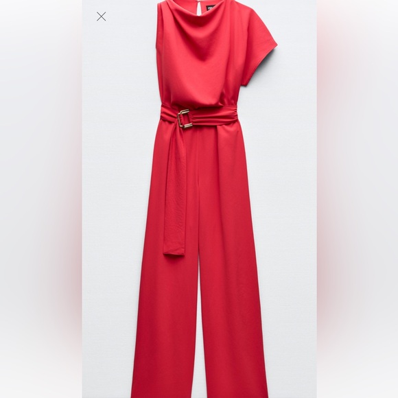 NWT Zara Belted Jumpsuit 🩷 - Picture 3 of 4